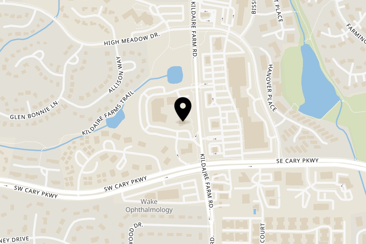 Map showing the location of La Buena Vida Cary on 1388 Kildaire Farm Rd in Cary